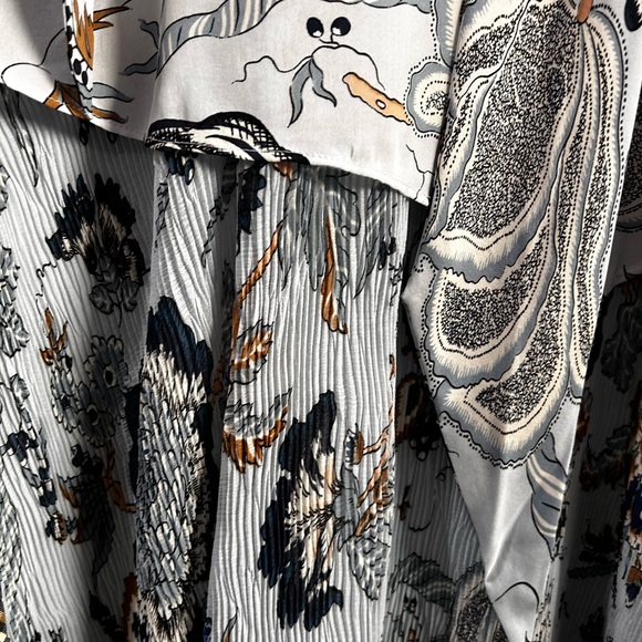 Tory Burch Margaret Asymmetrical Blue Happy Times dress LN - Picture 7 of 11